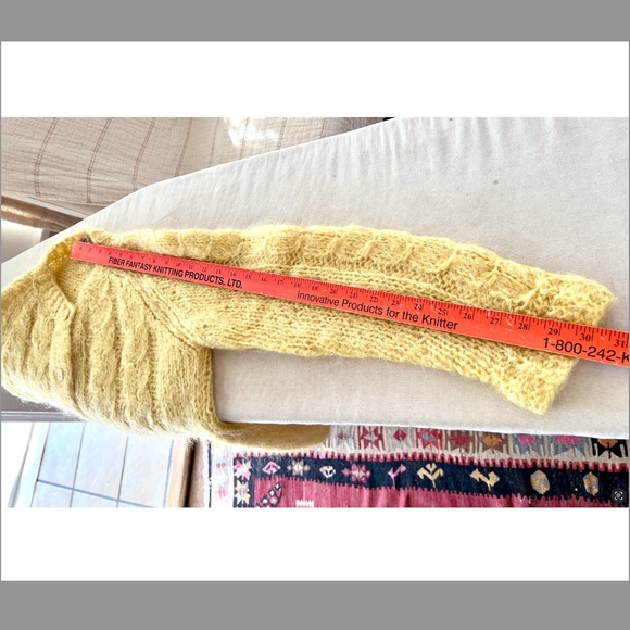 Rosanna Yellow Cable Knit Cardigan - Picture 9 of 9